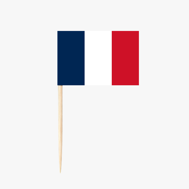 French Flag Decorative Picks | Elegant Party & Food Sticks