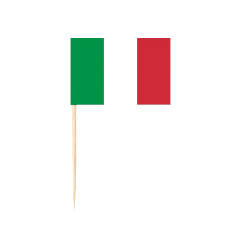 Italy Flag Decorative Picks | Eco-Friendly Party & Food Sticks