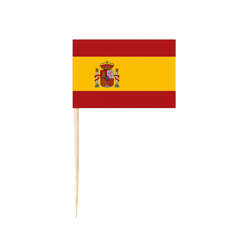 Spanish Flag Decorative Picks | Festive Party & Food Sticks