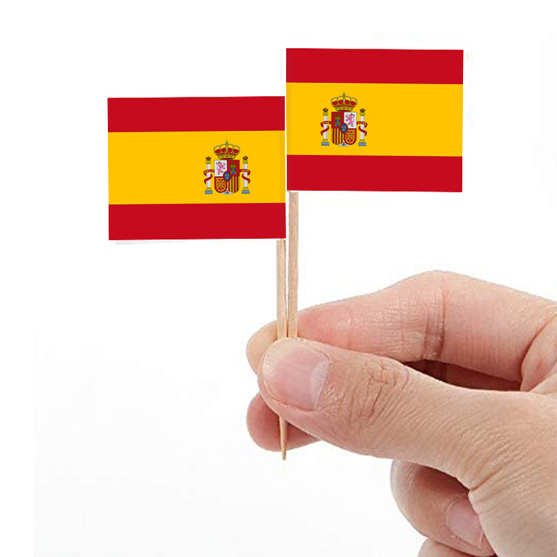 Spanish Flag Decorative Picks | Festive Party & Food Sticks
