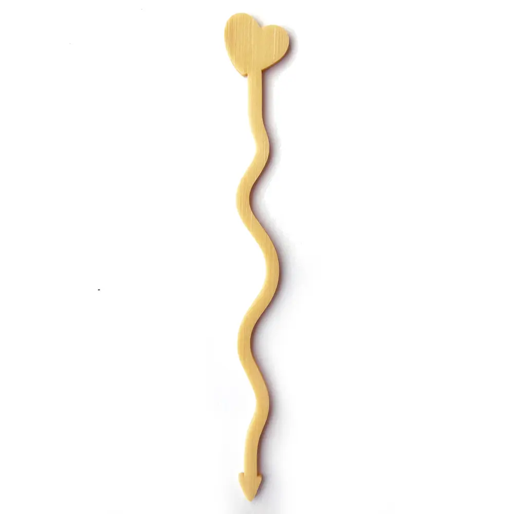 Bamboo Cocktail Stirrers Pineapple Cutout Drink Stir Sticks