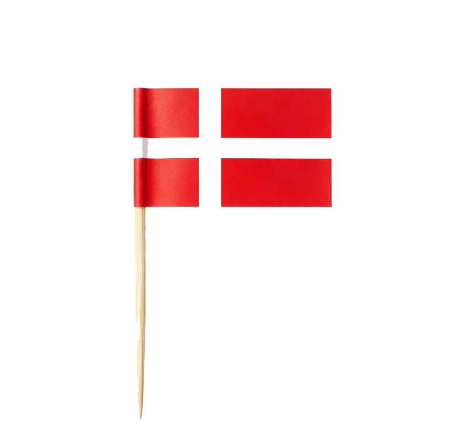 Danish Flag Decoratiive Picks | Festive Party Food Sticks