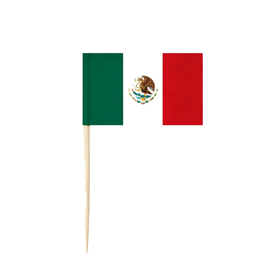 Mexican Flag-Decoratiive-Picks | Classic-Party-Food Sticks