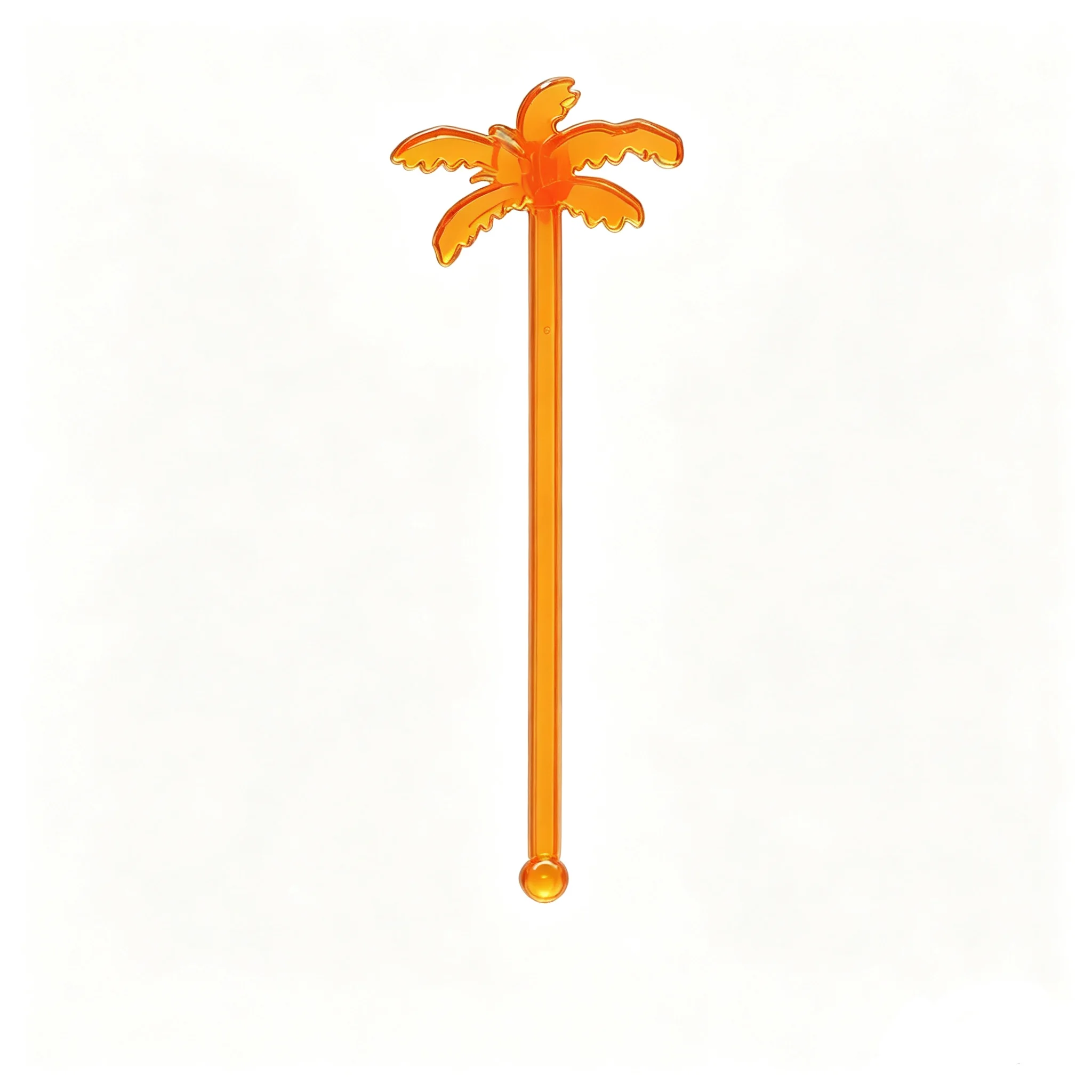 Palm Tree Shaped Plastic Drink Stirrer Tropical Themed Cocktail Stir Sticks