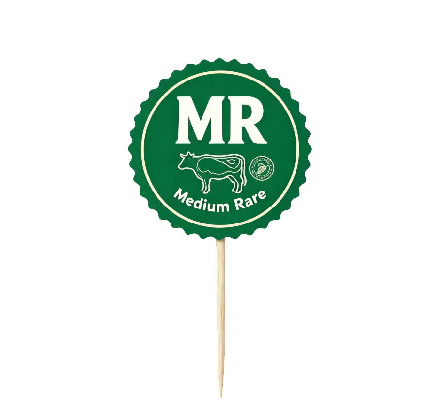 Steak Picks Multicultural Party Sticks Cheerful Party Eco Friendly
