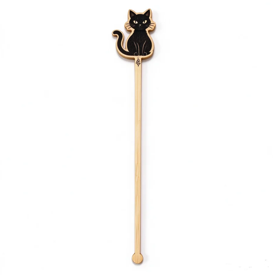 Bamboo Stirrers Custom Logo Pad Print Eco Friendly