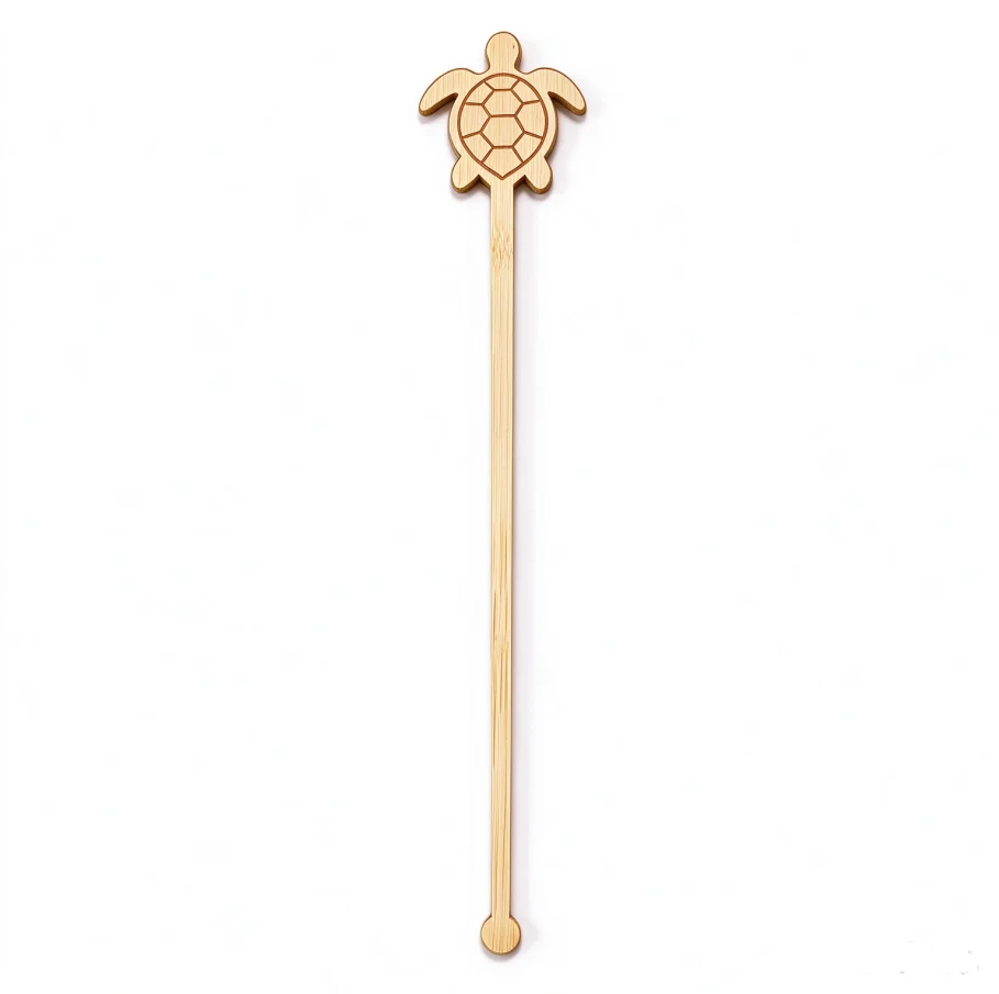 Bamboo Stirrers Custom Logo Print Cheerful Party Eco Friendly