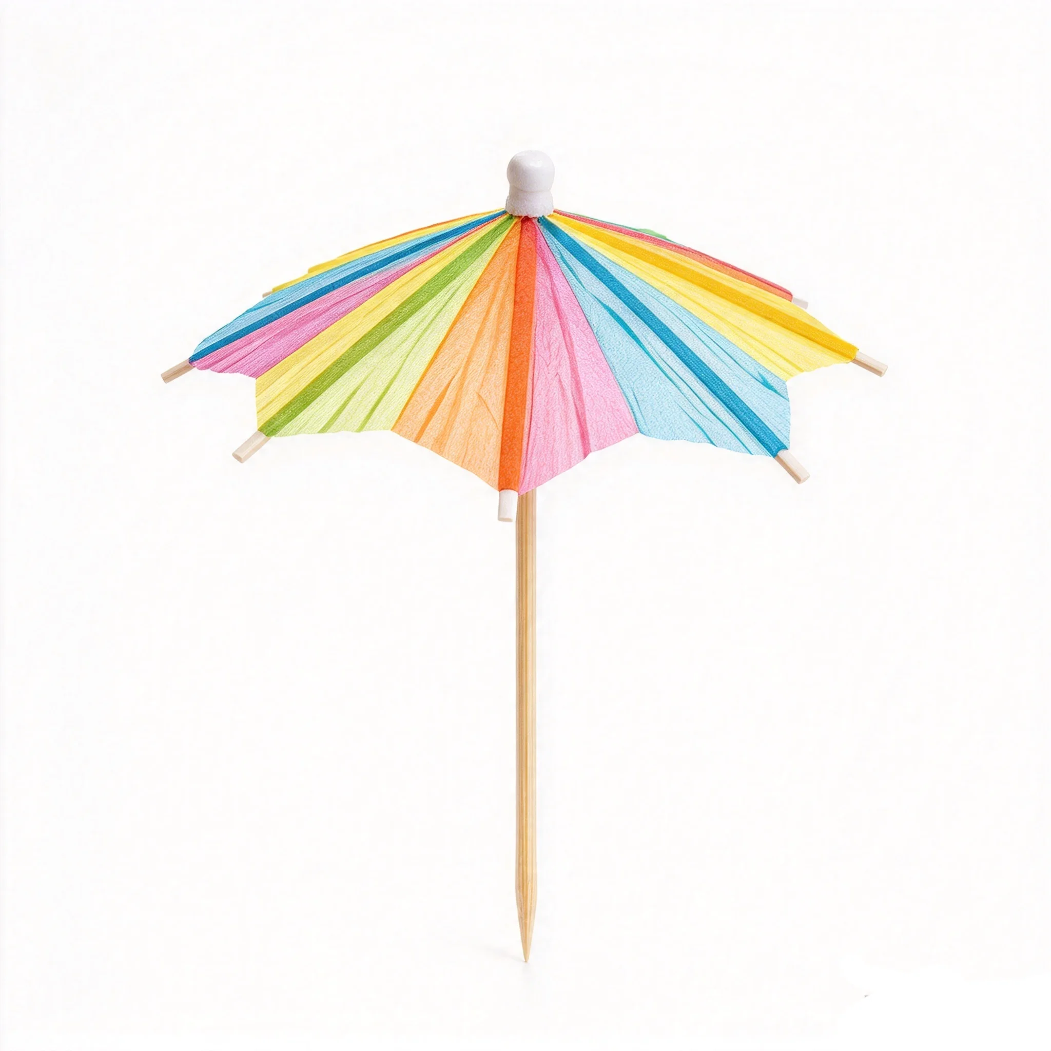 Cocktail Umbrella Picks|Rainbow Paper Mini Umbrella Drink Picks for Party Drinks